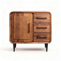 Meuble de rangement en bois de noyer avec porte et tiroirs dimensions 55 x 40 x 60cm